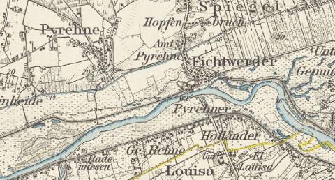 Kartenausschnitt Pyrehne
